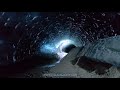 the ice cave drone video from an icelandic ice cave