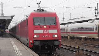 Deutschlands schnellster Regional-Express verlässt mit 101 009-9 am 03. Februar 2025 Nürnberg Hbf