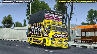 RILIS!! SHARE MOD TRUK CANTER $10 KOTAK BALAP BY MUKHLAS PO TERBARU 2025 || BUSSID V4.3.4