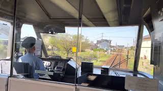 【ひだ7号】千里駅を通過・キハ120体質改善車との列車交換 2022.4.17. iPhone13promax 4K・60fps