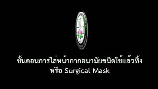 ขั้นตอนการใส่หน้ากากอนามัยชนิด Surgical Mask