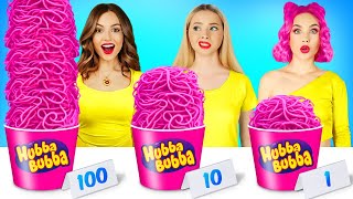 100 Layers of Bubble Gum vs Chocolate Food Challenge | Food Battle by Turbo Team