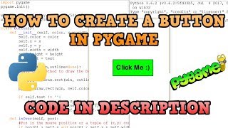 How to Create a Button in Pygame [CODE IN DESCRIPTION]