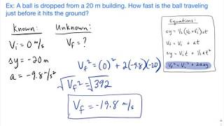 How to Solve a Free Fall Problem (how fast)