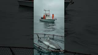 Giant Shark Caught in Fishing Net | Fishermen's Unbelievable Ocean Encounter!