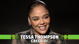Tessa Thompson Talks Creed 3 and Introduces Us to Her Five-Year-Old Rescue Dog