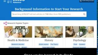 Searching the Credo Reference Database