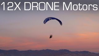 12 DRONE Motors On My Back!? - DIY Paramotor - RCTESTFLIGHT