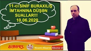 XI sinif buraxılış imtahanı nisbətən çətin suallarının həlləri 10.06.2020