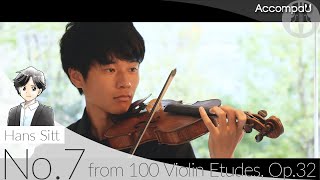 No.7 | Hans Sitt Violin Étude, Op.32 Book 1【Recital Version】