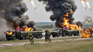 TERRIFYING! Truck Convoy Carrying 4,000 Tons of North Korean Ammunition Ambushed by Ukrainian Forces