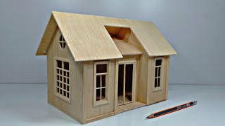 Easy Mini Tiny House Made From Plywood And Popsicle Sticks | Easy Woodworking Projects