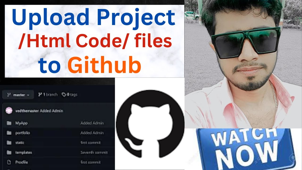 How To Upload Files/folders/projects Html Codes On Github | Upload ...