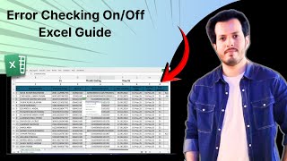 How To Enable or Disable Error Checking in Excel | Step By Step Full Guide