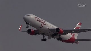 Air Canada Rouge Boeing 767-333ER(C-FMWQ) 関西国際空港離陸 -2017.06.11-