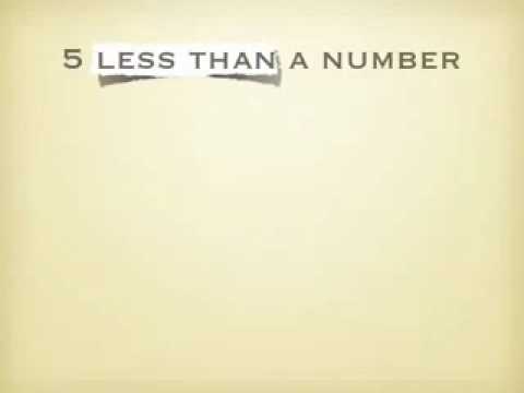 What is 6 less than a number?