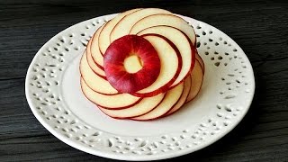 Art In Apple Flower | Fruit Carving Garnish | Apple Art | Party Garnishing