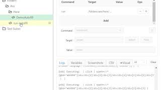 Selenium IDE "RUN" Command with absolute paths