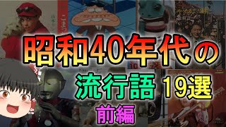 【ゆっくり解説】 昭和40年代の流行語  前編  19選　 あなたはいくつ覚えていますか？  やったるで  ～ダヨーン  オー、モーレツ！