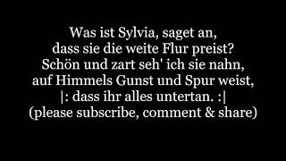 AN SYLVIA Who is Silvia German VAS WAS IST SYLVIA Deutsch Schubert Lyrics Words Text sing along song