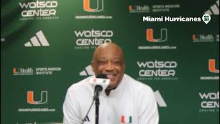 Miami Hurricanes Interim Head Coach Bill Courtney After Wake Forest Loss 1/11/25