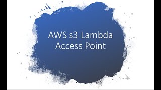 AWS access point lambda #s3 #lambda