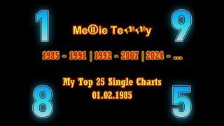 My Top 25 Single Charts from 01.02.1985 (40th Anniversary)