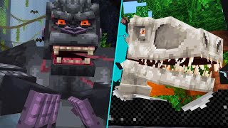 New Universal Studios Minecraft DLC! KING KONG \u0026 JURASSIC WORLD! (All Rides)