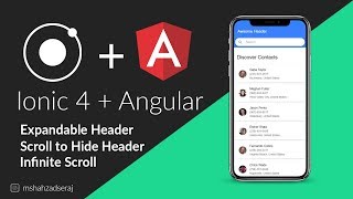 Ionic 4 Expandable Header | Hide Header on Scroll | Ionic 4 Infinite Scroll
