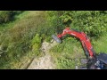 loftness vmlogix excavator mulching head on kubota raw footage 160902 7