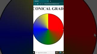 CONIC GRADIENT CSS TAG | HOW TO ADD CONIC AND REPEATING CONICAL GRADIENT USING HTML/ CSS URDU/HINDI