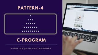 10.4) Pattern program 4 in C | Full pyramid star pattern | C programming