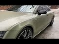 audi a7 quattro wrapped in khaki matte military green