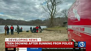 Teen drowns after running from police in Waterbury
