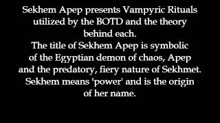 Sekhem Apep   Typhonian Vampyre Magick