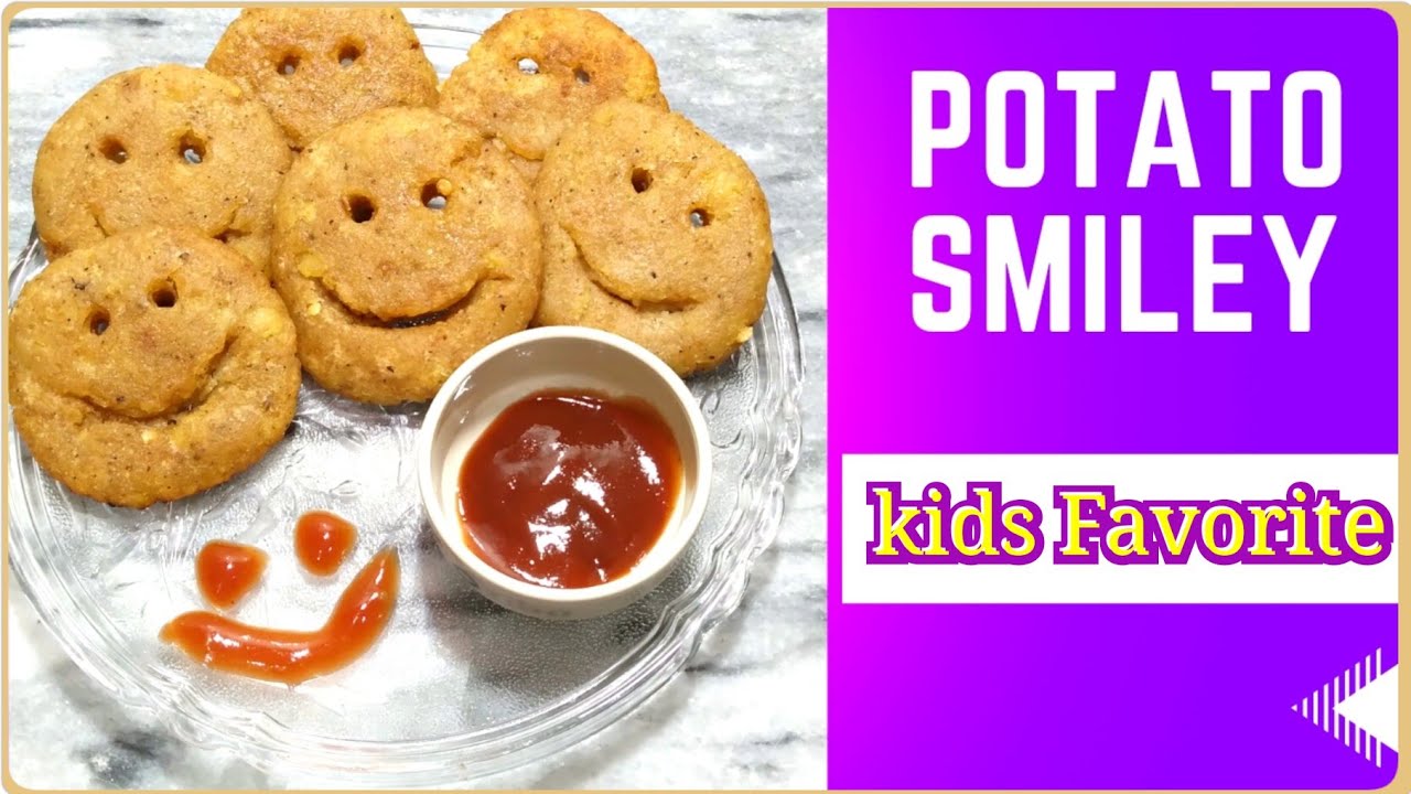 Potato Smiley Recipe||Kids Favorite Snacks Recipes||Emoji Fries Recipe ...