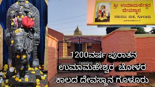 1200ವರ್ಷ ಪುರಾತನ ಉಮಾಮಹೇಶ್ವರ  ಚೋಳರ ಕಾಲದ ದೇವಸ್ಥಾನ ಗೂಳೂರು