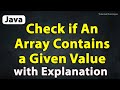 Java Program to Check if An Array Contains a Given Value