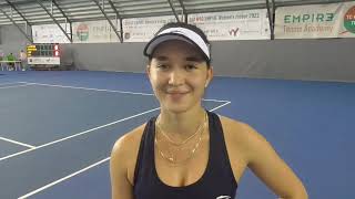 2nd W60 EMPIRE Women's Indoor 2022: Eva Lys's interview after she advanced to the singles final