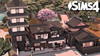 Japanese Inspired Street | No CC | The sims 4 | Stop motion Speed Build