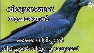 കാക്ക വിളിച്ചാൽ വിരുന്നു വരുമോ /വിശ്വാസങ്ങളിലൂടെ ആചാരങ്ങളിലുടെ - 7/ Manju's Vlogs Way