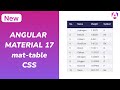 angular material table custom style | Angular Material 17 | MDC