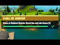 Dance at Rainbow Rentals, Beach Bus and Lake Canoe - Fortnite 8-Ball Vs Scratch Challenges