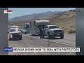 how nevada police dealt with climate protesters blocking road to burning man festival