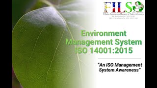 Environment Management System ISO 14001:2015 Awareness Training