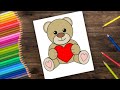 Teddy bear Drawing || Drawing Cute Teddy || Easy drawing #drawing #kids #teddy