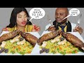 FORCING MY HUSBAND TO USE FORK AND KNIFE & THEN SOMETHING HAPPENED | FRIED RICE AND TURKEY | PRANK