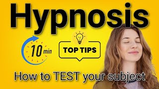 The FASTEST Way to Test for Hypnosis!