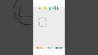 How to draw Pinkie Pie little pony step by step.#shorts #cartoon #shortsfeed #ponytail  #littlepony