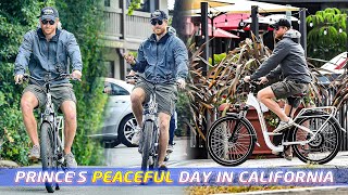 Prince Harry Cycling Around Montecito, California 🚴🇺🇸